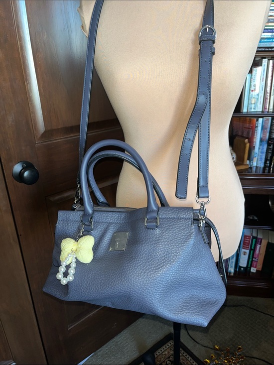 Fiorelli Handbags - Pebbled Leather Crossbody Satchel in Gray Pebbled